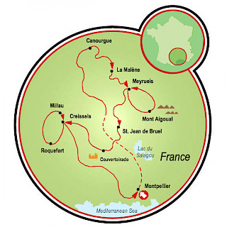 Grands Causses & Cevennes Map