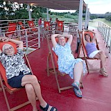 Relaxing after our ride (photo by Robin W.)