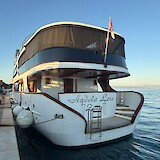 Our boat, Andela Lora. Clean and very well maintained. (photo by Susan S.)