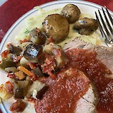 Pork dinner (photo by Beth S.)