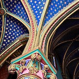 Surprising color inside the Frigolet Abbey. (photo by Robert Y.)