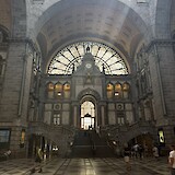 Inside of Antwerp Train Station (photo by Jan V.)
