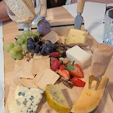 Our charcuterie cheese board! 😋 (photo by Gail S.)