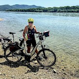 Dipping in the Danube! (photo by Anita P.)