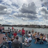 Enjoying the upper deck as we cruise along (photo by Stuart F.)