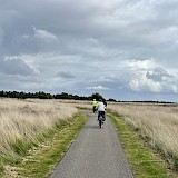 Riding over the dykes (photo by Nancy F.)