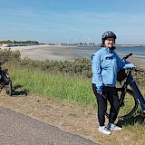 A Bike Stop at the beach in the Netherlands (photo by Mark V.)