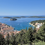 View of Hvar from the ancient fortress above the harbor. (photo by Charlie C.)