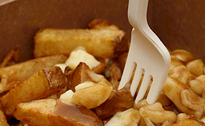"Poutine" (fries with gravy & curd) in Canada! Flickr:Danielle Scott