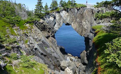 The Arch on Spurwink Path at Bruce Peninsula National Park in Ontario, Canada.