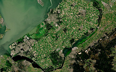 Aerial of Flevoland, the Netherlands. CC:Copernicus Sentinel 2. ESA
