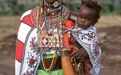 Maasai Woman & baby dressed in their best to impress :) CC:Jack-z
