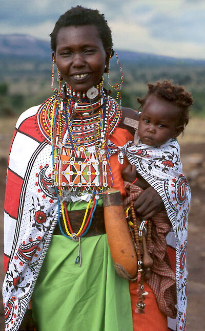 Maasai Woman & baby dressed in their best to impress :) CC:Jack-z