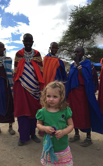 TripSite's little Zoe with the Maasai in Tanzania, Africa! @Gea