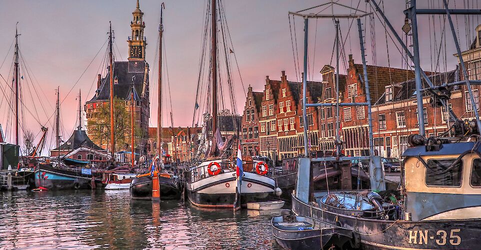 Harbor in Hoorn, North Holland, the Netherlands. Flickr:b k 