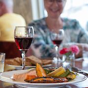 Dining on the Lena Maria | Bike & Boat Tour