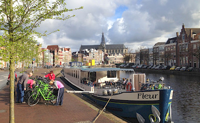Fleur docked and waiting | Bike & Boat Tours