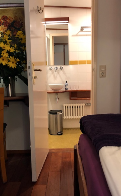 Bathroom in a luxury double cabin | Zwaan | Bike & Boat Tours