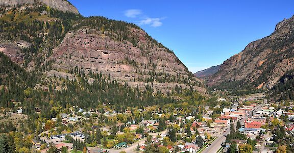 Ouray among the San Juan Mountains in Colorado. Flickr:Mike McBey