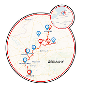 Münster to Cologne Map