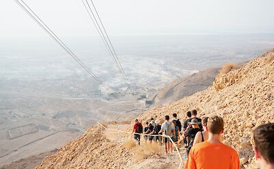 Hiking in Masada, Israel. Unsplash:Peter Pryharski