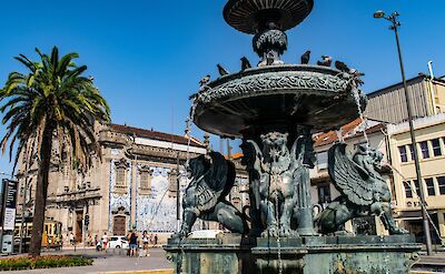 Green water around a fountain, Porto, Portugal. Unsplash:Svetlana Gumerova