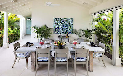 Jumby Bay Island Private Residence Dragonfly Exterior Dining 4