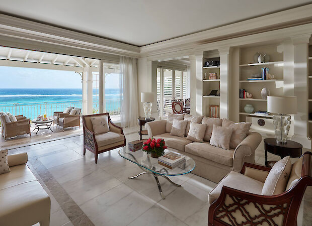 Canouan Accommodation Lagoon Villa Living Room