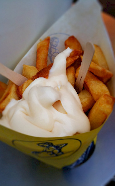 Yummy french fries with mayonaise, as the Dutch like it. Flickr:Omid Tavallai