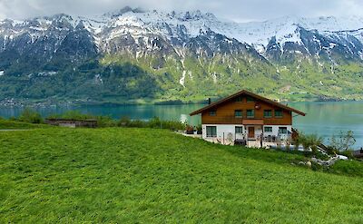 Alpine cabin in Iseltwald, Switzerland. Unsplash@Aswathy N