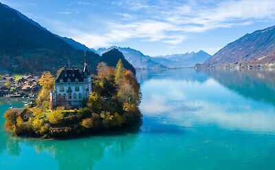 Grand house on the lake in Iseltwald, Switzerland. Unsplash@Manuel Boxler