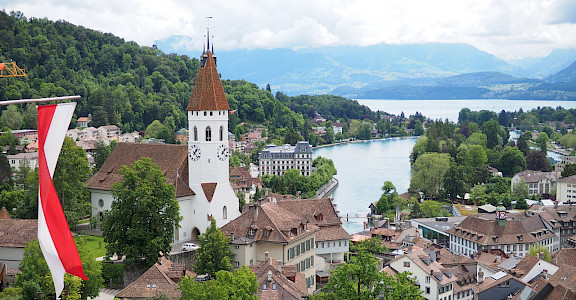 Thun with view from the Castle, Switzerland. Flickr:othree