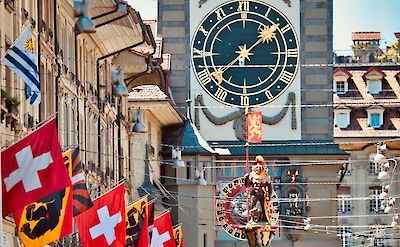 The Zytglogge clock tower in the center of Bern, Switzerland. Unsplash@Andreas Fischinger