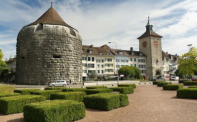 Clock tower in Solothurn, Switzerland. Unsplash@Stephan hinni
