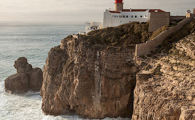 Lighthouse in Cape St. Vincent, Portugal - the southwestern-most point of Continental Europe. Photo via Flickr:Tobias Abel