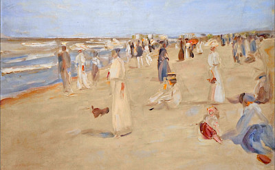 Max Liebermann 1911 painting of Noordwijk: La plage à Noordwijk. Flickr:Jean-Pierre Dalbera