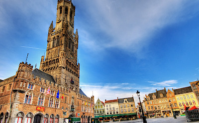Belfort Tower in Bruges, Belgium. Photo via Flickr:Wolfgang Staudt 51.20820707331176, 3.2252624379794534