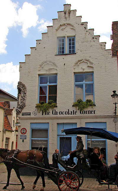 The Chocolate Corner in Bruges, West Flanders, Belgium. Photo via Flickr:Raider of Gin