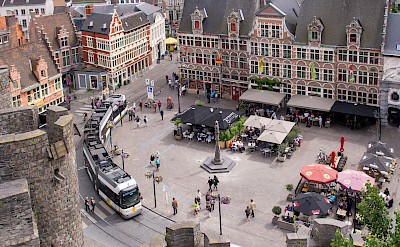 View from Gravensteen in Ghent, Belgium. Photo via Flickr:Ed Webster
