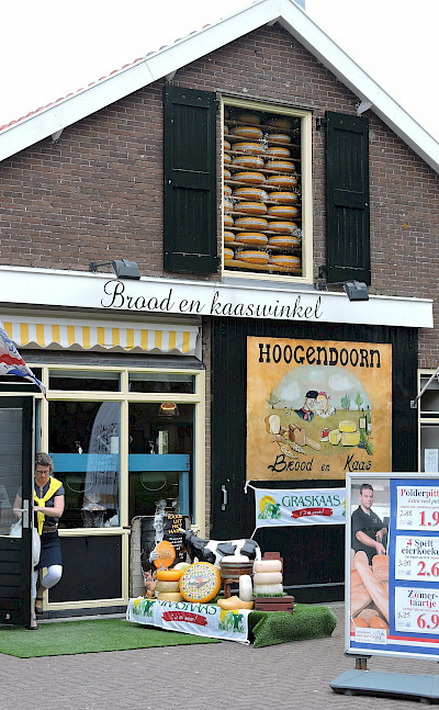 Cheese for sale in Schoonhoven, the Netherlands. Photo via Flickr:bert knottenbeld