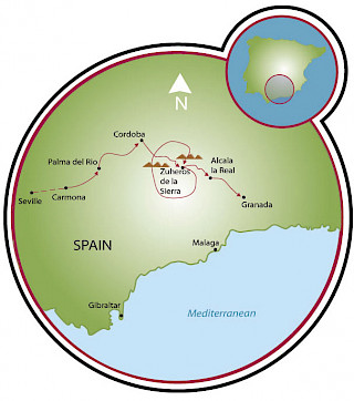 Andaluzia - Sevilha a Granada Map