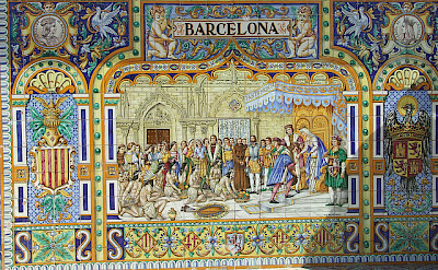 Decorative tiles found on the Plaza de Espana, Sevilla, Spain. Flickr:Mike Gaylard