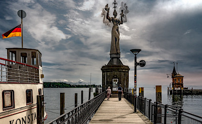 Statue at harbor entrance in Konstanz, Lake Constance, Germany. Photo via Flickr:Bernd Thaller