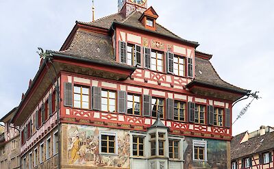 Altes Rathaus on Stein am Rhein, canton Schaffhausen, Switzerland. CC:JoachimKohler-HB 47.72609527945752, 8.9303509266768