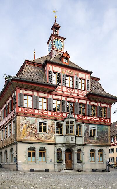 Altes Rathaus on Stein am Rhein, canton Schaffhausen, Switzerland. CC:JoachimKohler-HB 