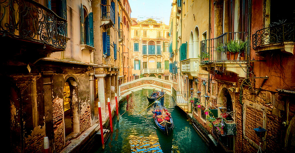 Gondola ride in Venice, Veneto, Italy. Flickr:Moyan Brenn 