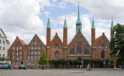 Great architecture on this bike tour, Hospital of the Holy Spirit, Lübeck, Germany. Photo via Wikimedia Commons:Mylius