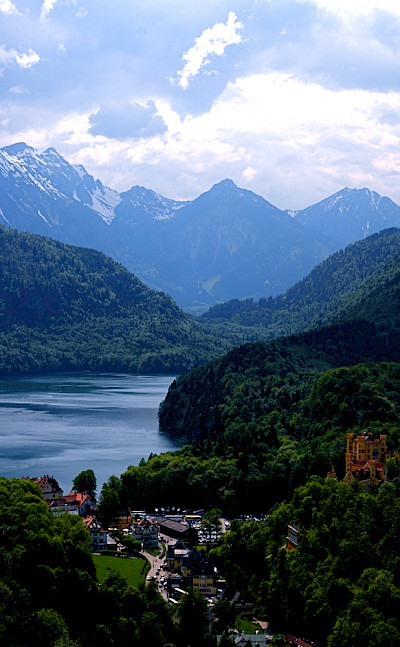 Alpsee with Hohenschwangau in Bavaria, Germany. Photo by William A. Franklin