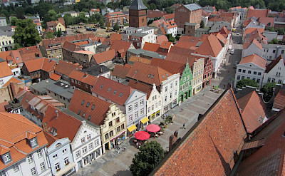 Old Town in Güstrow, district Rostock, Mecklenburg-Western Pomerania, Germany. Wikimedia Commons:Niteshift