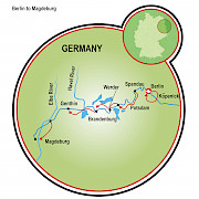 Berlim a Magdeburg Mapa